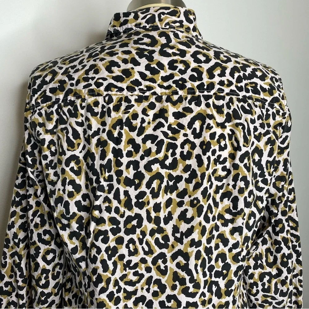 J. Crew Leopard Print Button-Up Shirt